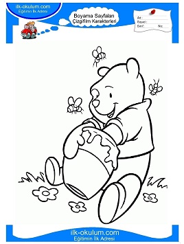 Çocuklar İçin Winnie Boyama Sayfaları 